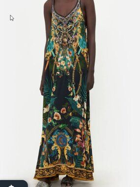 Camilla V Neck Racerback Maxi Dress - Fearless Felis